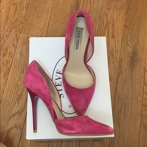 Pink Suede D’Orsay Heels